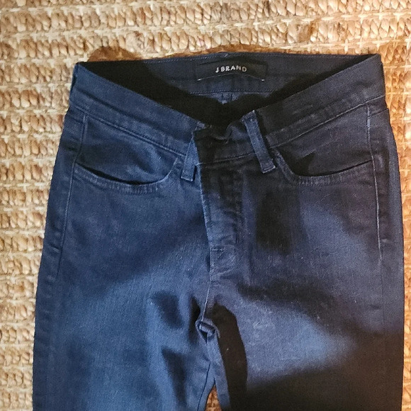 J Brand Blue Skinny Jeans with Ankle Zippers - Picture 4 of 6